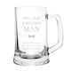 image 1 of Personalised Groomsman Pint Stern Tankard Clear