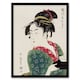 image 1 of Naniwaya Okita Portrait Vintage Japan Framed Wall Art Print Kitagawa 12x16"