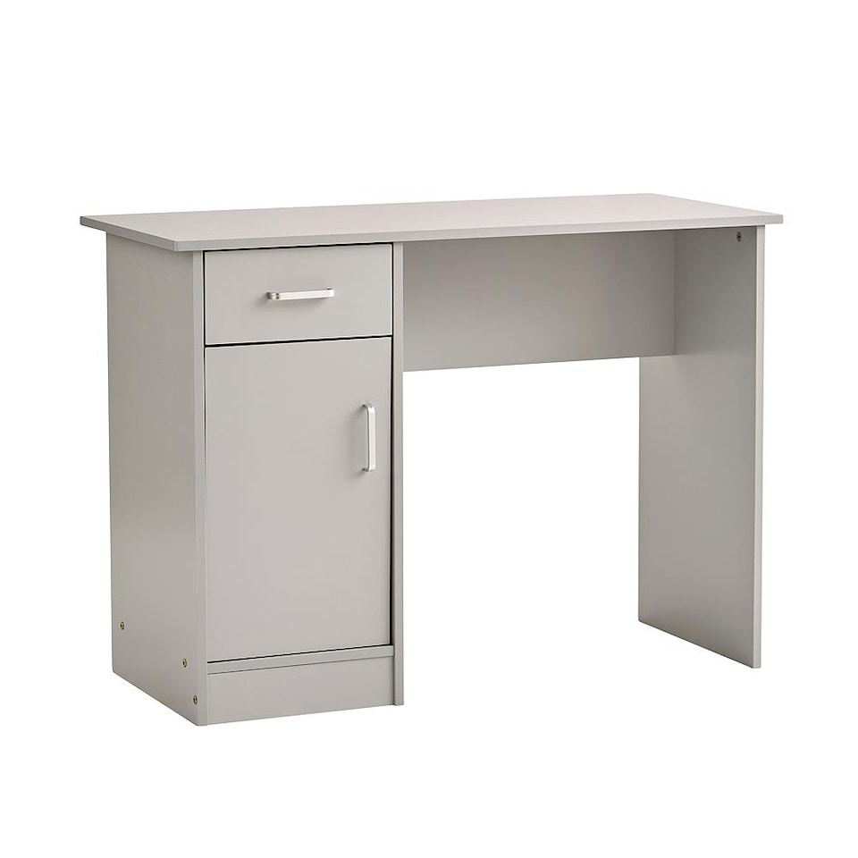 image 1 of Computer Desk 1 Drawer 1 Door Compact Workstation Home Office Table | Grey