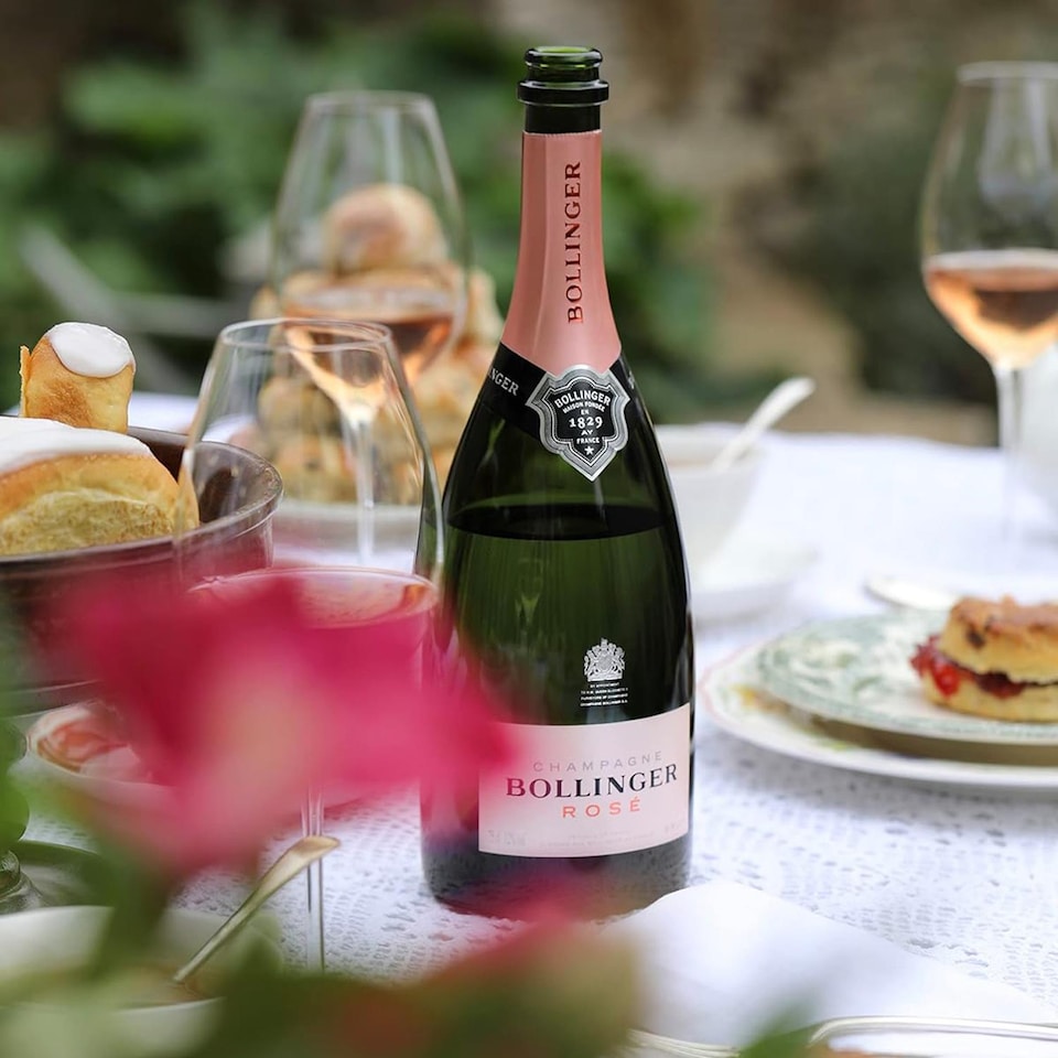 image 1 of Bollinger Rose with 2x Elizabeth Glasses