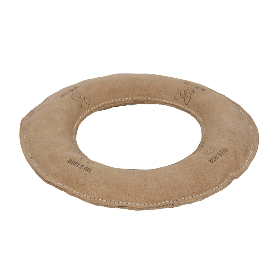 Digby & Fox Leather Interactive Dog Toy - Brown - One Size