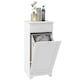 image 1 of HOMCOM Bathroom Cabinet with Folding Laundry Hamper and Drawer