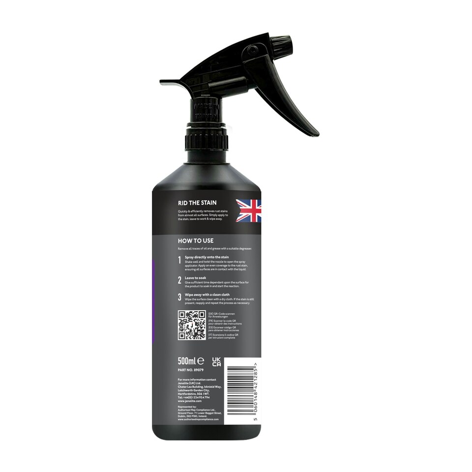 image 1 of Jenolite Wipe Clean Rust Stain Remover Spray - 500ml