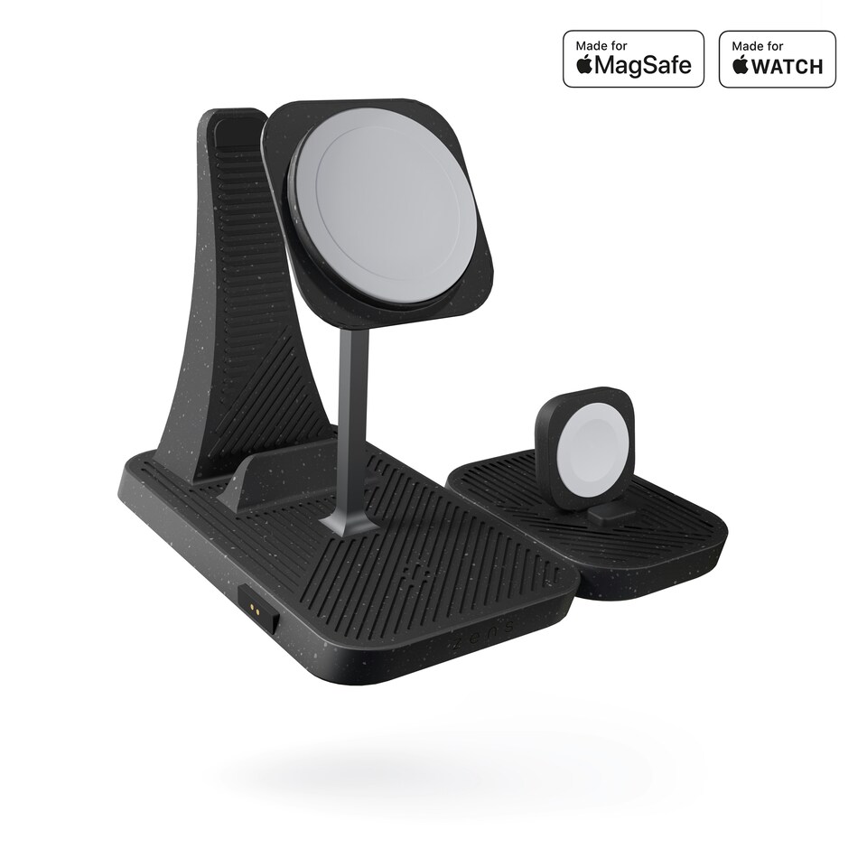 image 1 of Zens 4-in-1 Modular Wireless Charging Station (incl. Wall Charger) - black