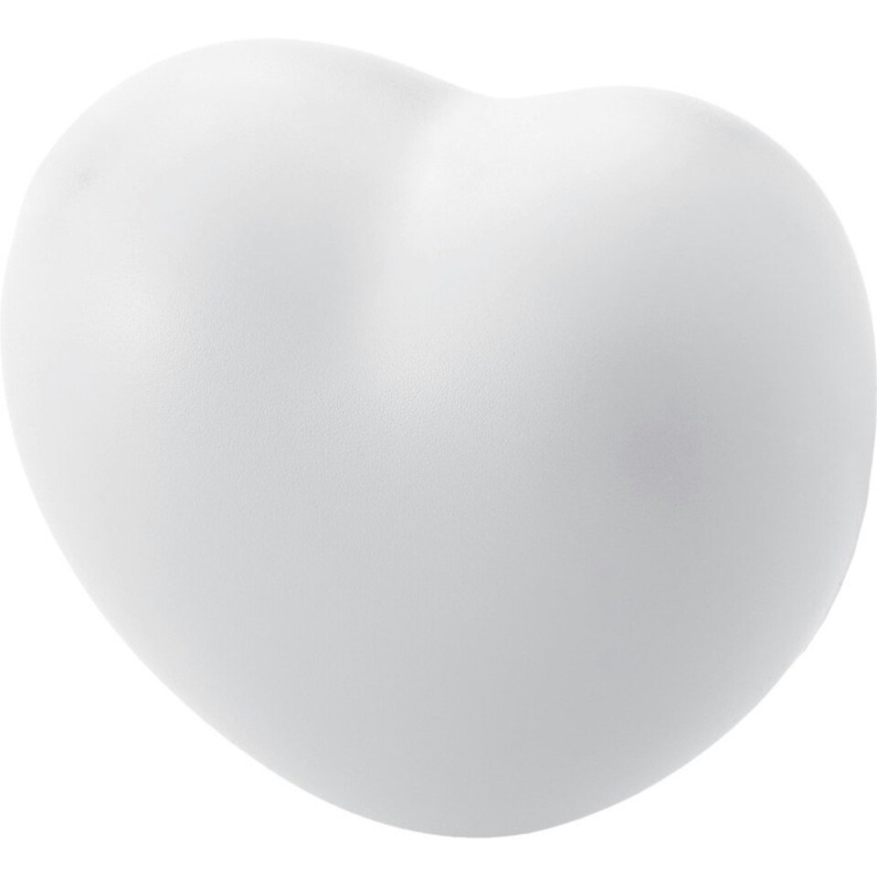 image 1 of Bullet Heart Shaped Stress Reliever - White - 7 x 7 x 4.5 cm