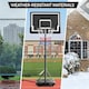 image 6 of Yaheetech PE Backboard Basketball Stand System w/ Wheels Black/White