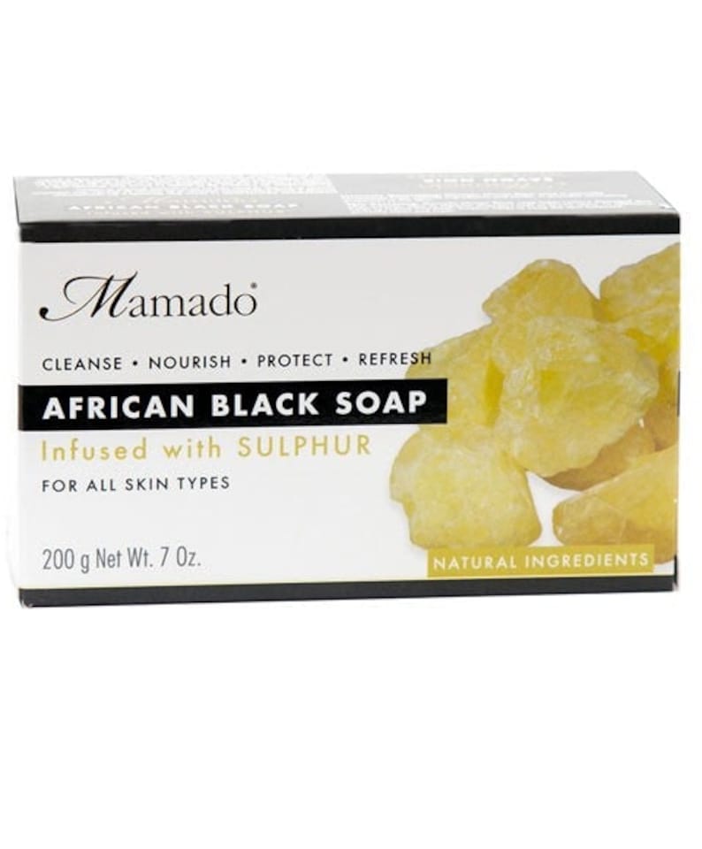 Mamado African Black Soap Infused With Sulphur 200 g