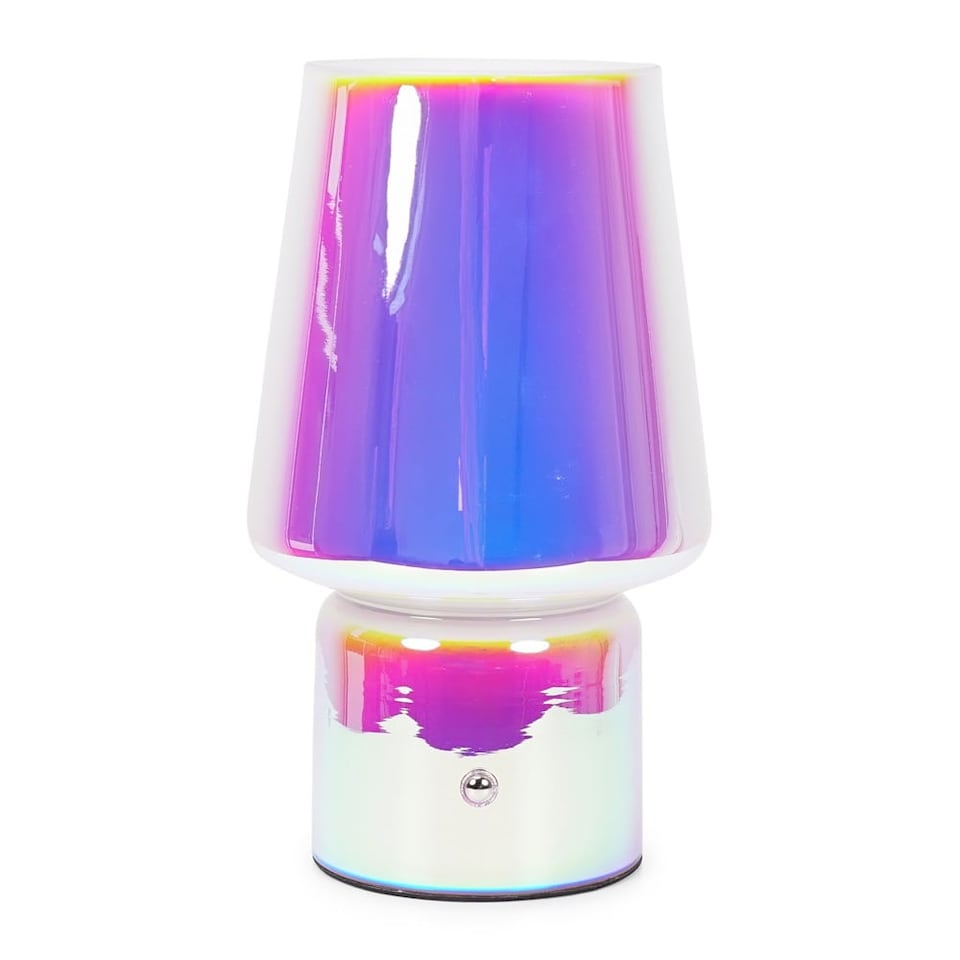 image 1 of ValueLights Hanya Plated Multicolour Table Lamp Multicolour Shade and Bulb