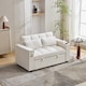 image 2 of FENCHILIN 2 Seater Pull Out Sofa Bed Loveseat Recliner with Hidden Table, Cup Holders, USB & Type-C Beige
