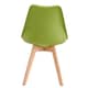 image 5 of Set of 4 Dining Chairs with Solid Wooden Legs and Seat Cushion Pads in Green - Eva by MCC