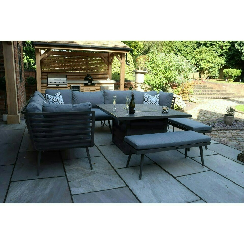 image 1 of Mayfair Frame 8 Seater - Aluminium - H64 x W120 x L120 cm - Grey