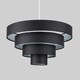 image 3 of ValueLights Modern 4 Tier Black Fabric Ceiling Pendant Light Shade