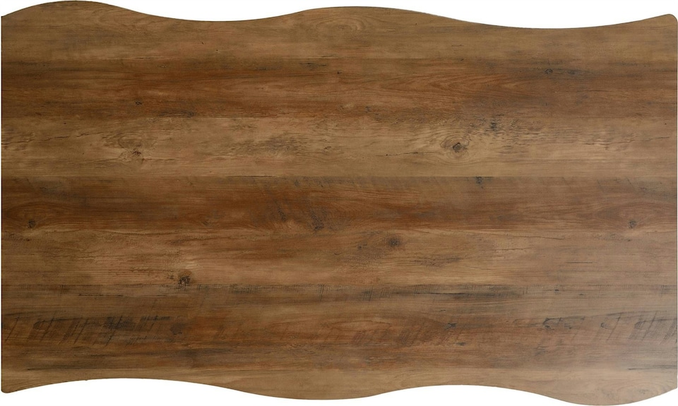 image 1 of Quebec Wave Edge Dining Table Brown | Oak Effect