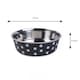 image 1 of Zoon Navy Polka Dot Pet Bowl 17cm Blue