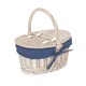 image 4 of White Wash Lidded Basket with Lining Red | Red And White Checked | One Size