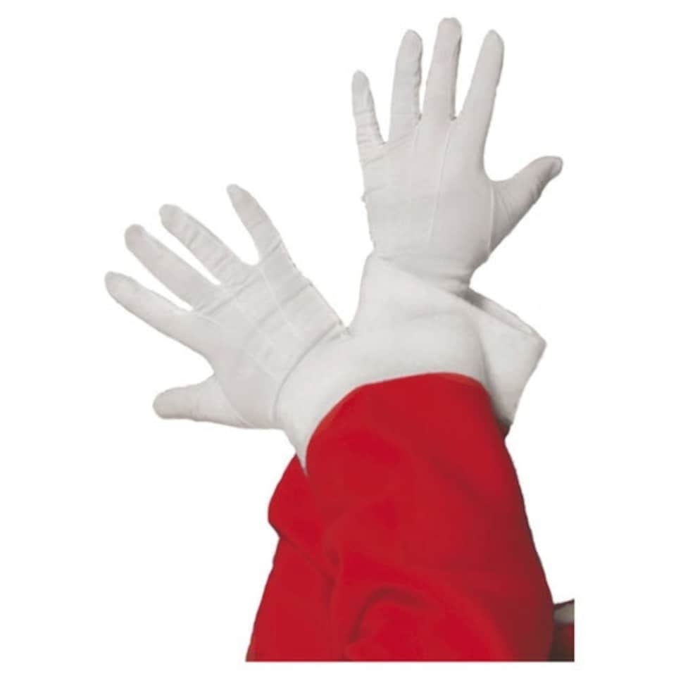Santa Claus Gloves Christmas Fancy Dress Costume Unisex Adult Accessory One Size