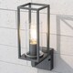 image 1 of CGC CHLOE Up Black E27 Outdoor Wall Lantern Light Clear Diffuser IP54