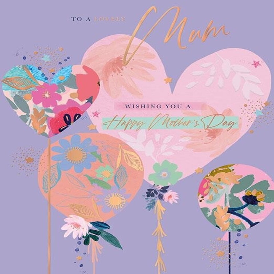 image 1 of Words 'n' Wishes Mother's Day Card to my Mum on Mother's Day, 23 x 19 cms, Multi-coloured
