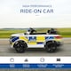 image 6 of HOMCOM 12V Kid Electric Ride On Police Car w/ Remote Siren Bluetooth 3-6 Years