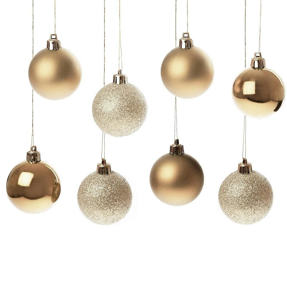 Premier 10x60mm Warm Champagne Gold Multi Finish Balls