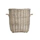 image 5 of Charles Bentley Snug Set Of Two Fabric Lined Wicker Log Baskets Handmade Rope