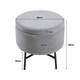 image 2 of Living and Home Contemporary Velvet Ottoman Metal Legs