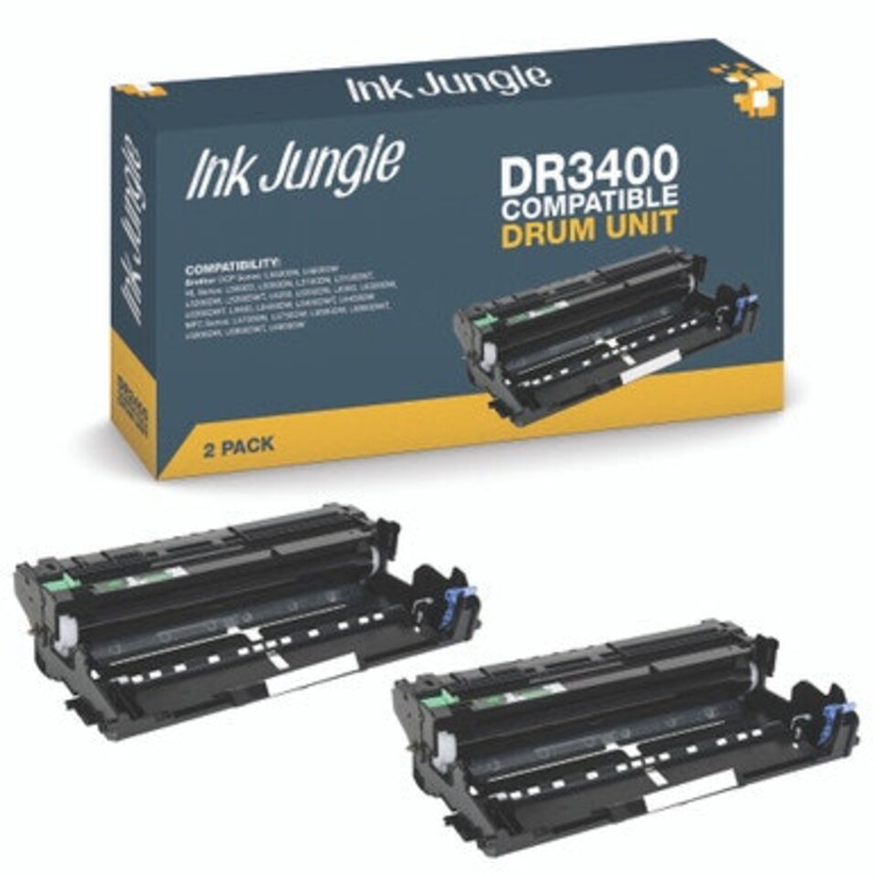 image 1 of 2x Compatible Brother DR3400 Drum Units N/A