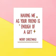 Having Me As Your Friend Greetings Card