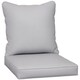 image 9 of Outsunny Garden Chair Cushion with Seat & Back Pad, CUSHION ONLY, Light Grey 