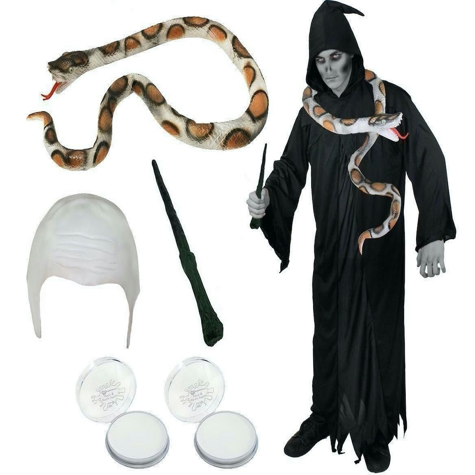 image 1 of Dark Lord Costume with Snake Black | M