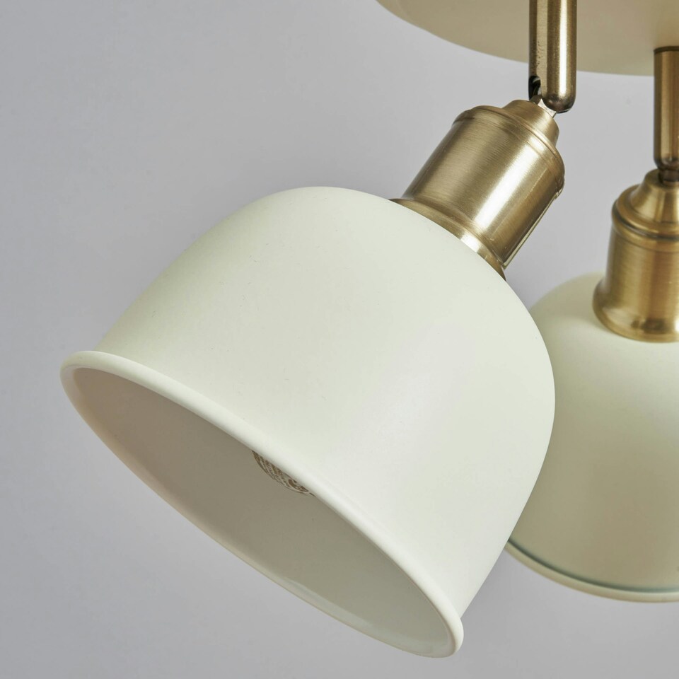 image 1 of BHS Dale Galley 3 Light Adjustable Spotlight Plate, Satin Ivory