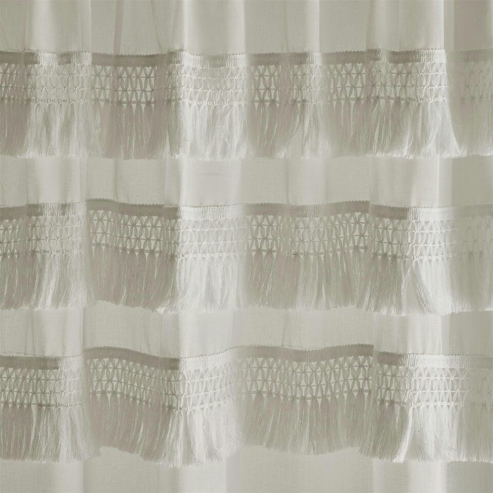image 1 of Pineapple Elephant Izmir Stone Tab Top Voile Grey | 55x90"