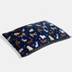 image 8 of OHS Dog Paw Print Soft Plush Plump Cosy Autumn Pumpkin Stripe Leopard Pet Bed Cushion, 80x60cm Brown | Natural - Autumnal | L