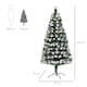 image 5 of HOMCOM 5ft White Light Artificial Christmas Tree w 180 LEDs Star Topper TriBase Full Bodied Seasonal Decoration PreLit Home