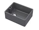 image 1 of Balterley Fireclay Kitchen Single Bowl Belfast Sink with Built In Overflow | Grey | Soft Black | 1
