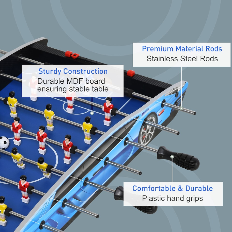 image 1 of HOMCOM 2ft Foosball Table Arcades Competition Sized for Teen, Adult, Indoor