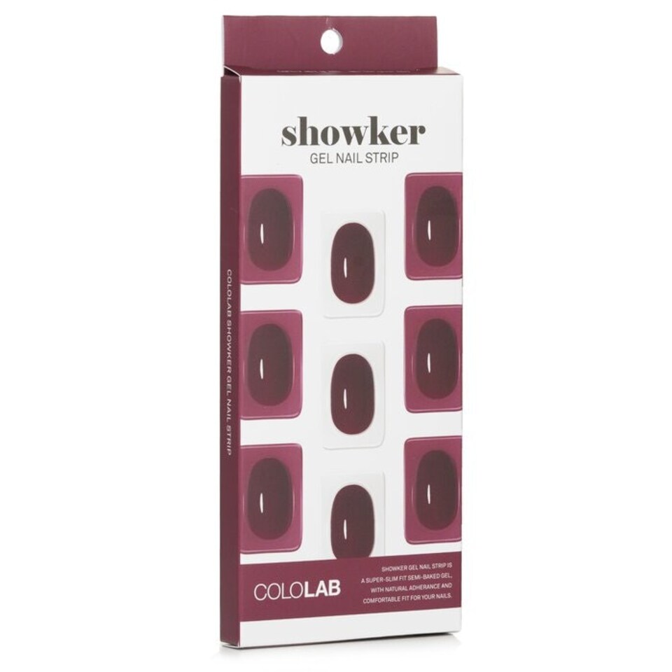 image 1 of Showker Gel Nail Strip # Csf512 Better Deep Red - 1pcs