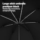 image 2 of Umbrella Reinforced Windproof J-Handle Water-Resistant Cover Travel - U Shaped 91cm Canopy