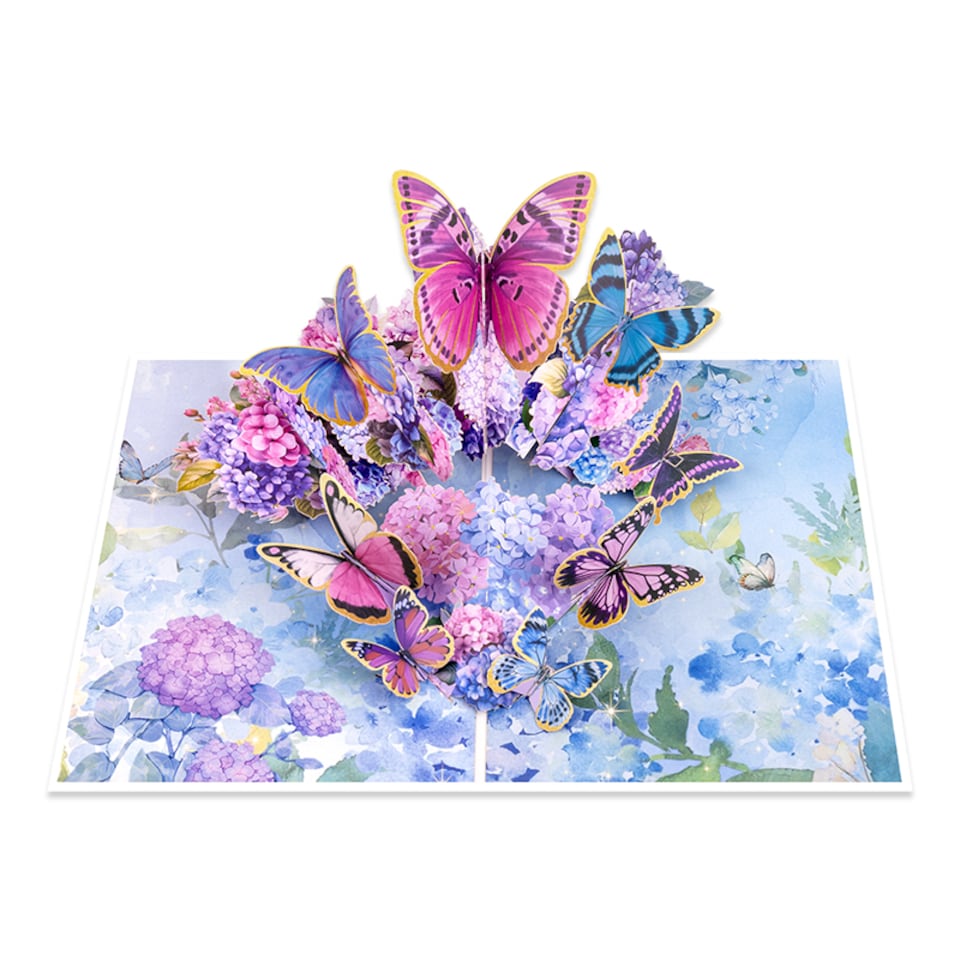image 1 of Fluttering Grace Butterfly 3D Pop Up Greeting Card