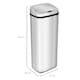 image 5 of HOMCOM 50L Infrared Touchless Automatic Motion Sensor Dustbin Stainless Steel Trash Can Home Office | Silver | 1