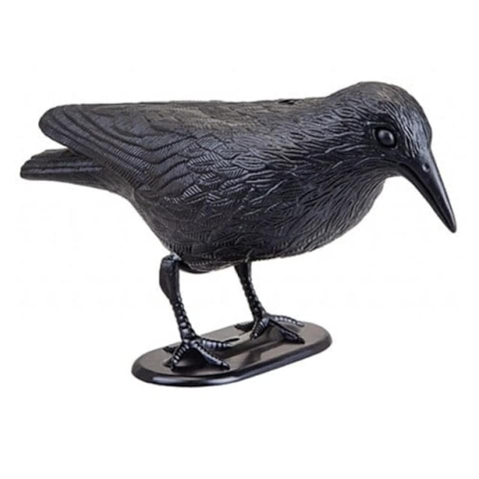 Black Crow Halloween Decoration with Ground Spike 31cm