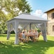 image 2 of Outsunny 3.6 x 3.6m Pop-up Tent Gazebo Instant Canopy Steel w/ Bag | Grey | Light Grey