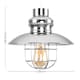 image 5 of ValueLights Penglai Silver Ceiling Pendant Shade & Bulb