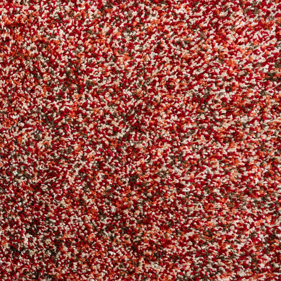 image 1 of KUKOON Red Brown Mottled Shaggy Living Room Area Rug 120cm x 170cm