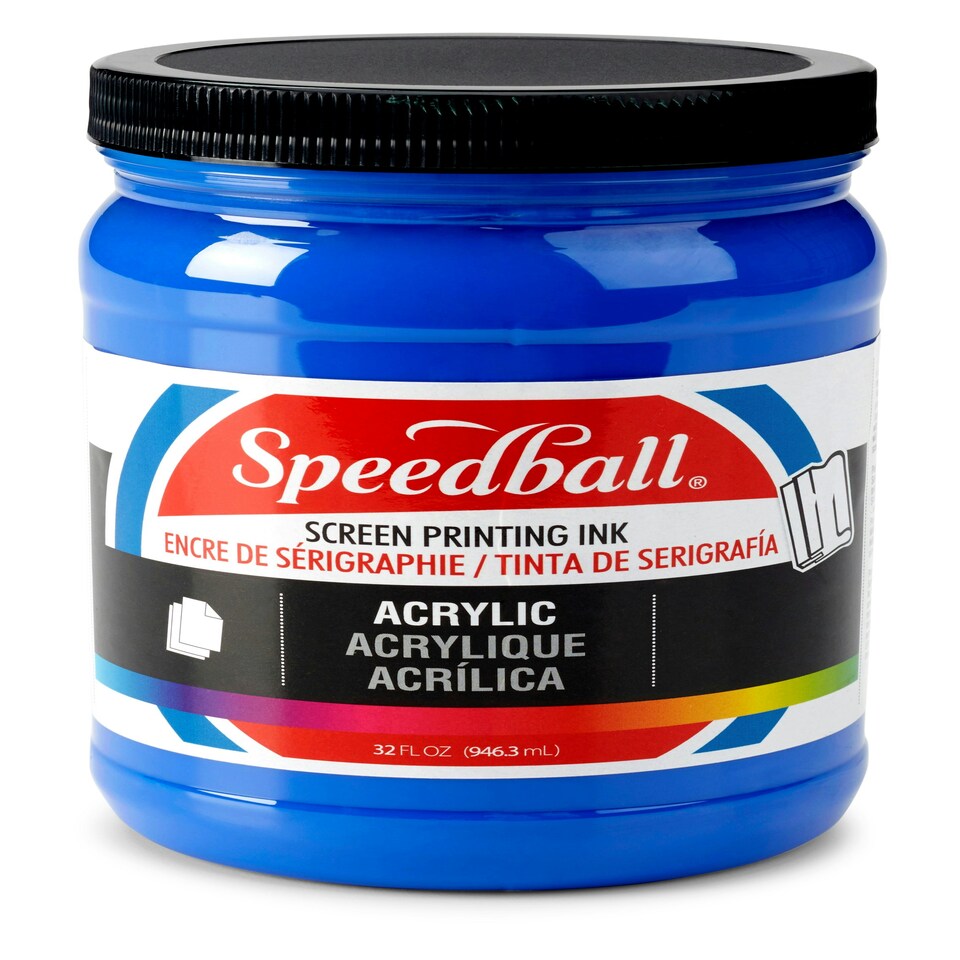 image 1 of Speedball Acrylic Screen Printing Ink, Ultra Blue, 32oz