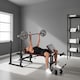 image 2 of SPORTNOW Weight Bench with Two Barbell Racks, Preacher Curl Bench