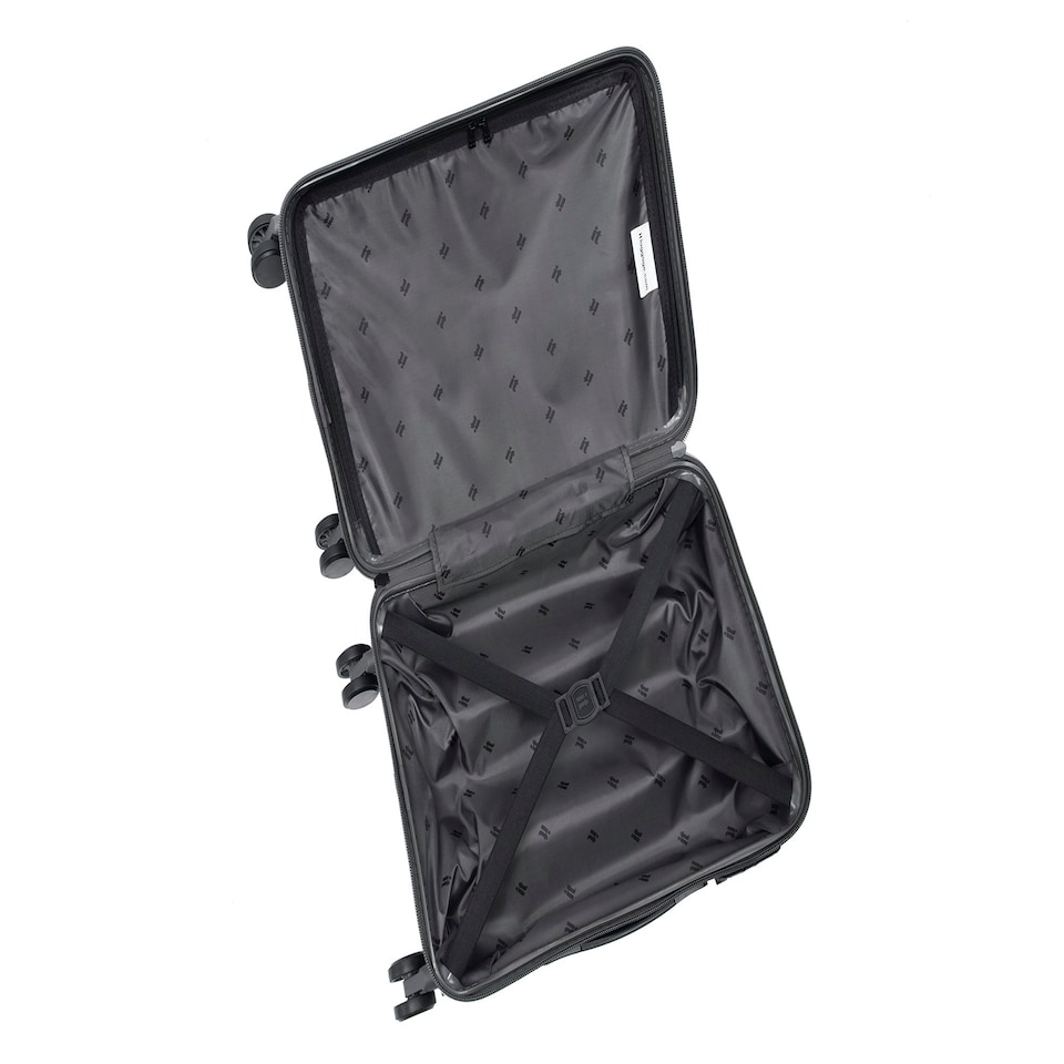 image 1 of IT Luggage Jumbo Charcoal Cabin Suitcase with TSA Lock Grey | Cabin Bag