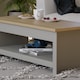 image 3 of Vida Designs Arlington Top Coffee Table Shaker Side Living Room Table, Grey & Oak