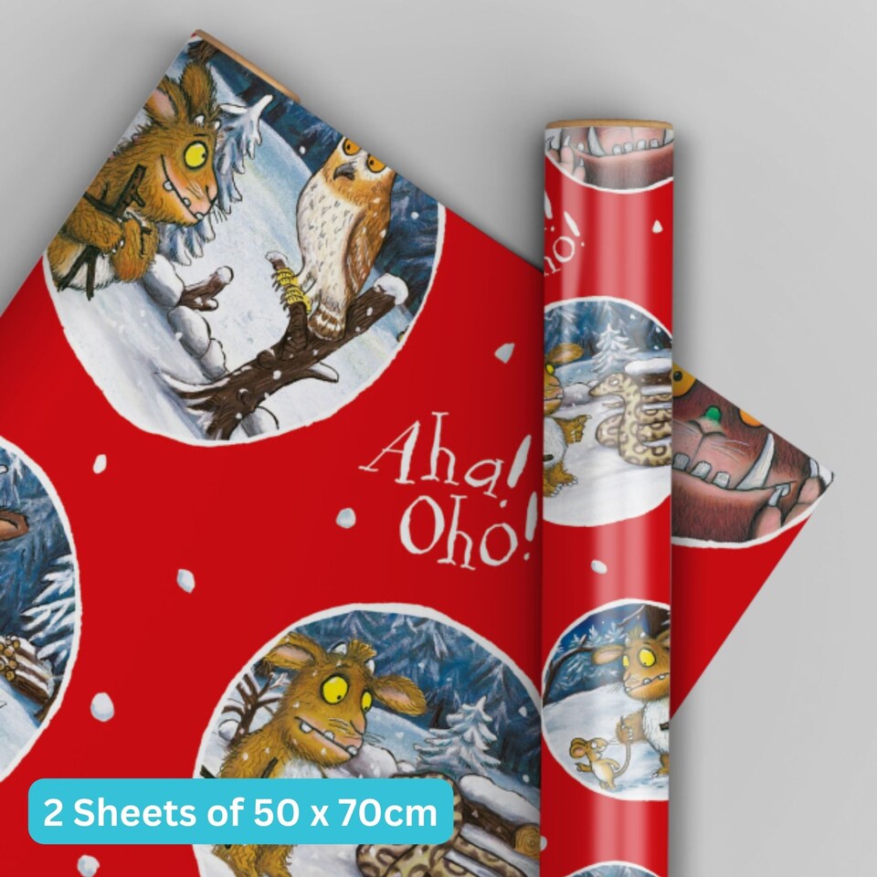 image 1 of The Gruffalo Christmas 2 Sheets & 2 Tags Gift Wrap
