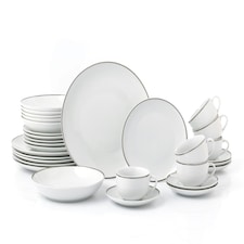 30pc Platinum Band Dinner Set